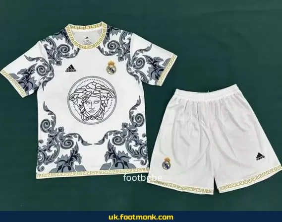 Real Madrid 2025 2026 White Versace kit.