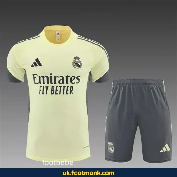 Real Madrid 2025 2026 away kit yellow.