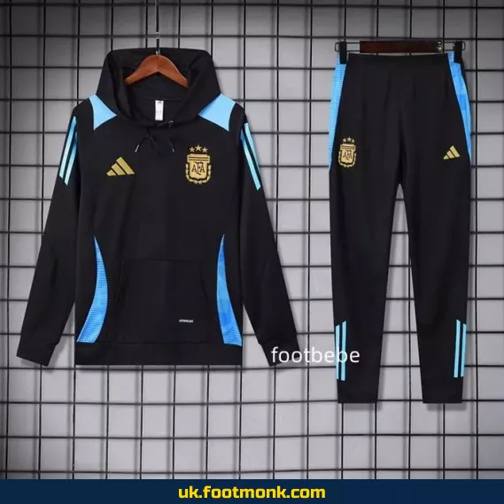 Set Hooded Sweatshirt Argentina 2024 2025 black.