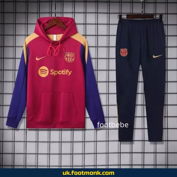 Hooded sweatsuit Barcelona 2024 2025 red.