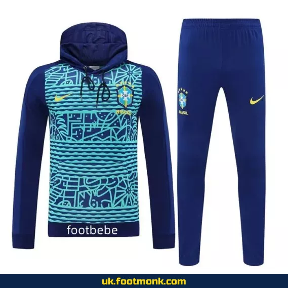 Set Hoodie Brazil 2024 2025 blue camouflage.