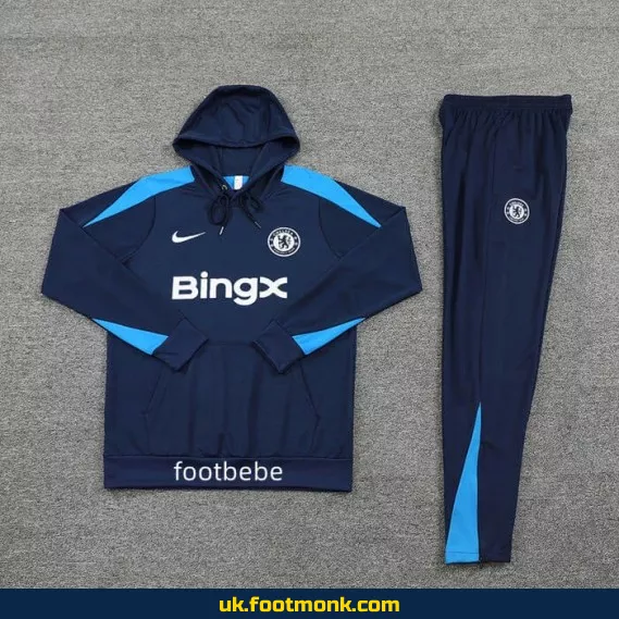 Chelsea hooded sweatsuit 2024 2025 royal blue.