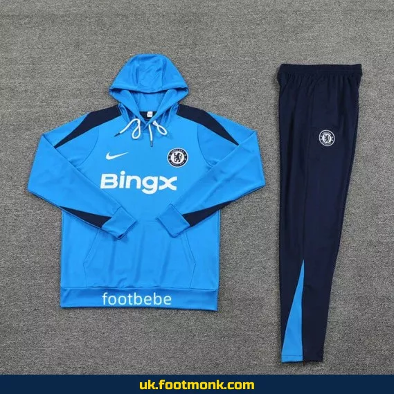 Chelsea hooded sweatshirt set 2024 2025 blue.
