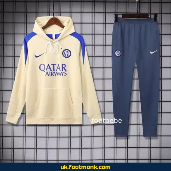 Hooded sweatsuit Inter Milan 2024 2025 apricot.