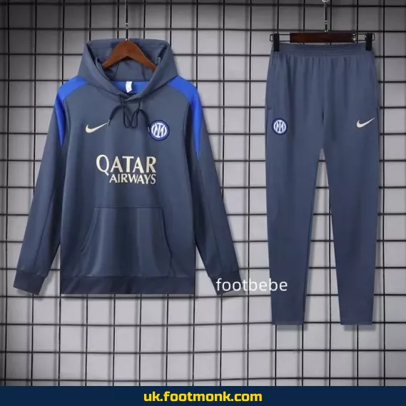 Inter Milan 2024 2025 blue hooded sweatsuit.