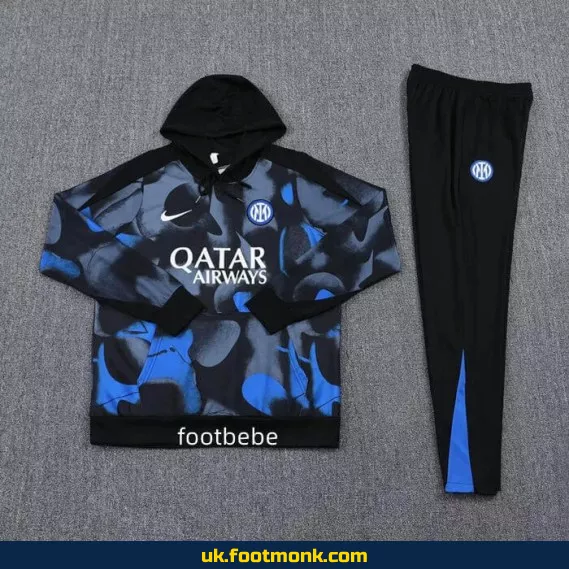 Hooded Inter Milan 2024 2025 camouflage sweatsuit.