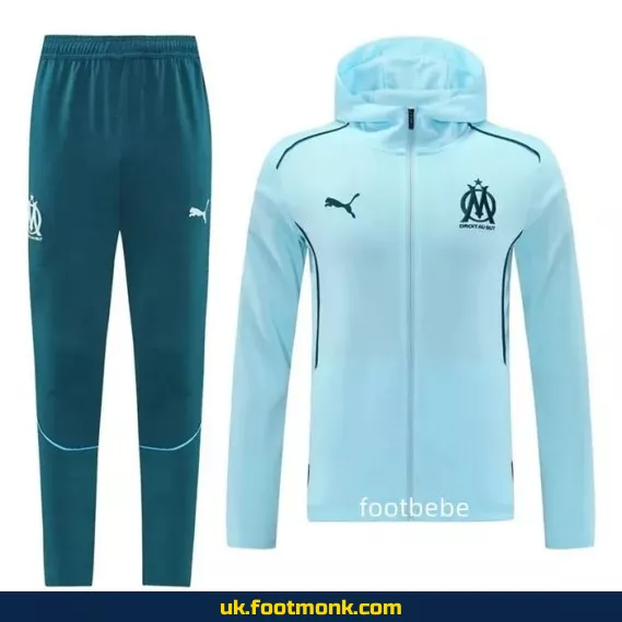 Hooded sweatsuit Marseille 2024 2025 light blue.