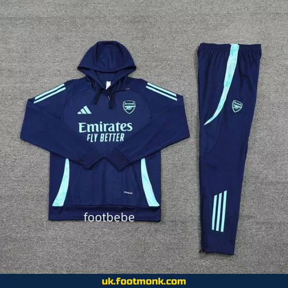Hooded sweatsuit Arsenal 2024 2025 blue.