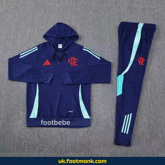 Flamengo hooded sweatsuit 2024 2025 blue.
