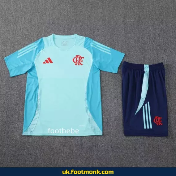 Flamengo 2025-2026 blue jersey set.
