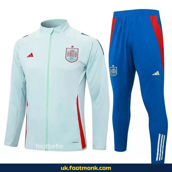 Light blue Spain 2024-2025 team jacket.