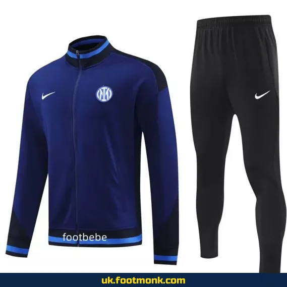 Inter Milan 2024-2025 blue black home kit.