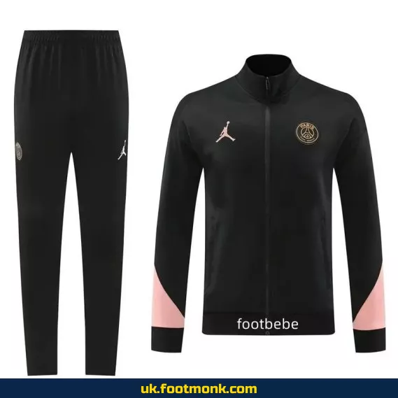 PSG 2024-2025 black pink tracksuit set.
