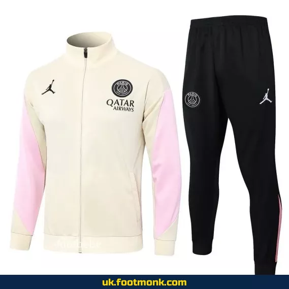PSG Jordan 2024 2025 men's apricot tracksuit.