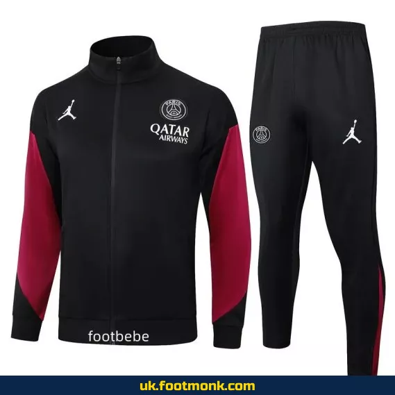 PSG Jordan 2024 2025 men's black tracksuit.