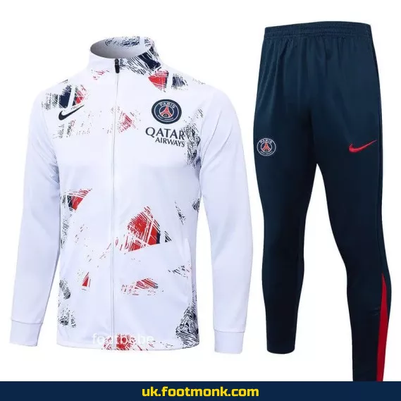 PSG 2024 2025 white camouflage tracksuit.