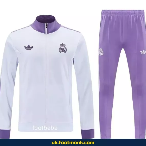 Retro white Real Madrid 2024 2025 home kit.