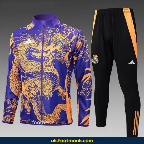 Real Madrid 2024-2025 dragon violet tracksuit.
