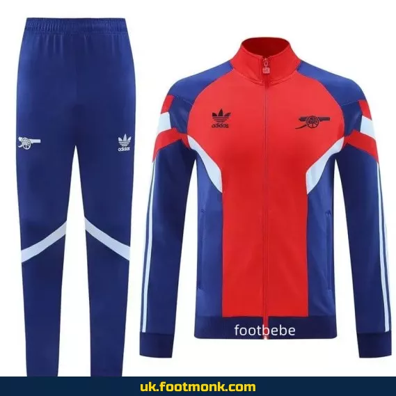 Arsenal 2024-2025 red and blue home kit.