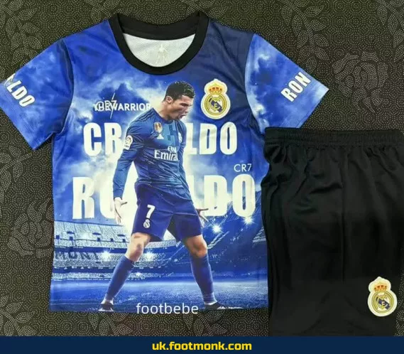 Jersey 7 RONALDO Kids 2025 Real Madrid blue.
