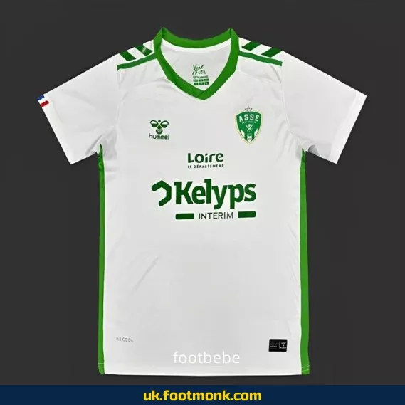 A.S. Saint-Étienne 2024-2025 away white jersey.
