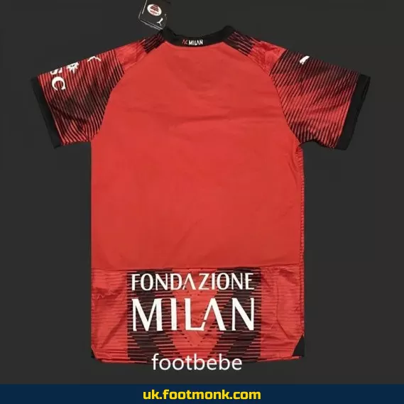 AC Milan 2023-2024 Champions League version jersey.