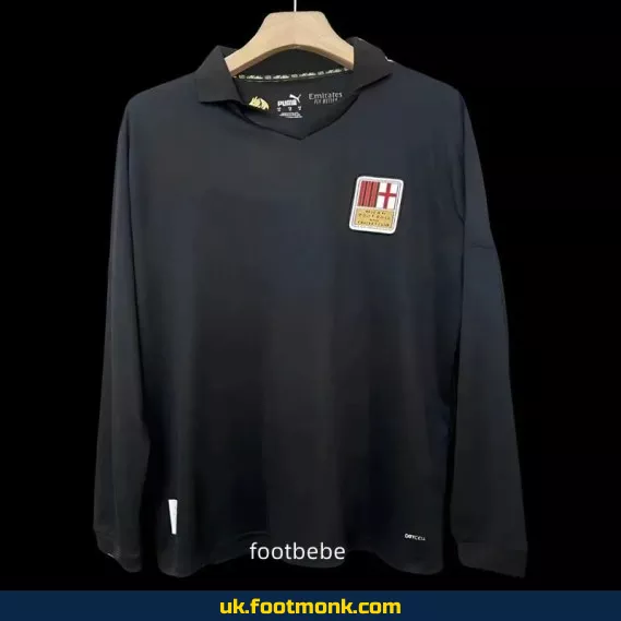 AC Milan 2024 125th anniversary black long-sleeve jersey.