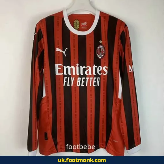 AC Milan 2024-2025 home long-sleeved jersey.