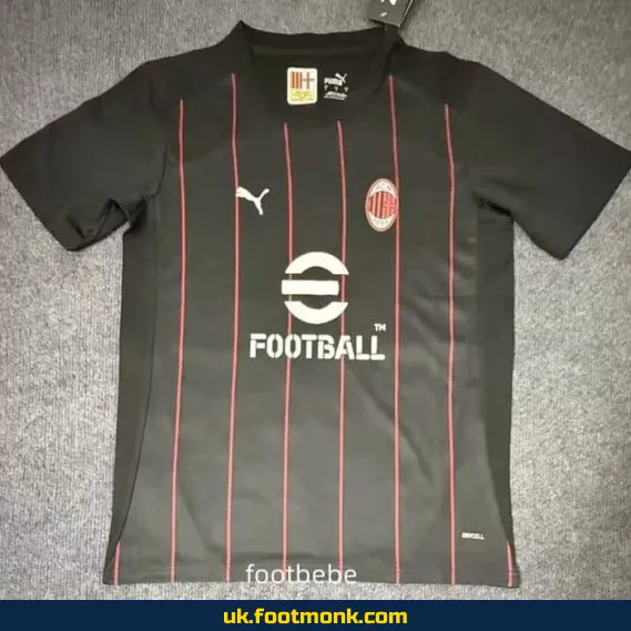 AC Milan 2025-2026 concept jersey black version.