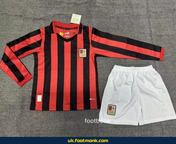 AC Milan Kids Jersey 2024 125 Years Retro Long Sleeves.