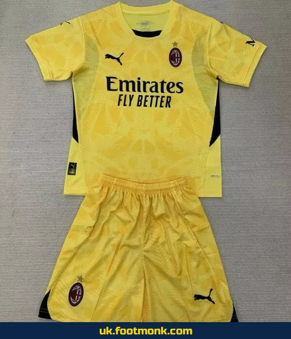 AC Milan Kids' Jersey 2024 2025 yellow.
