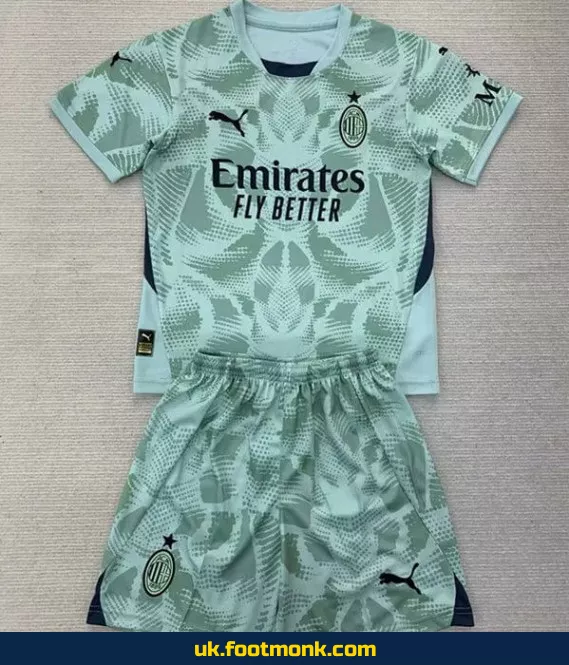 AC Milan Kids Jersey 2024 2025 green.
