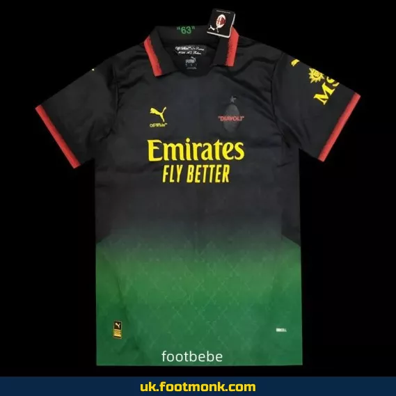 AC Milan OFFWHITE jersey 2025 2026 black special edition.