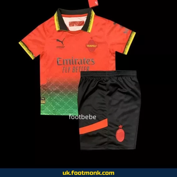 AC Milan OFFWHITE jersey Kids 2025 2026 red.
