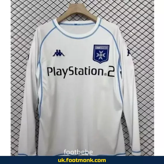 AJ Auxerre Vintage 2003-2004 Long Sleeve White Jersey.
