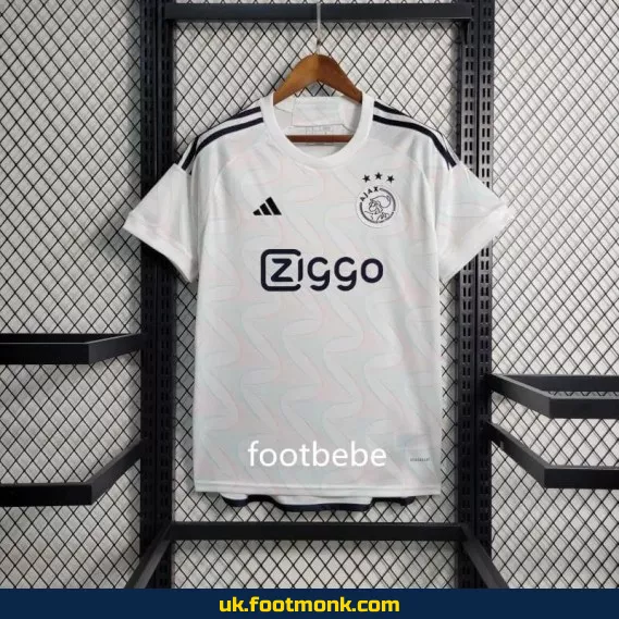 Ajax away jersey 2023 2024 white.
