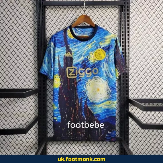 Ajax jersey 2023 2024 van gogh oil painting.