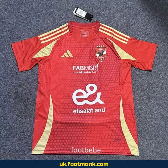 Al Ahly SC home jersey 2024-2025 red.