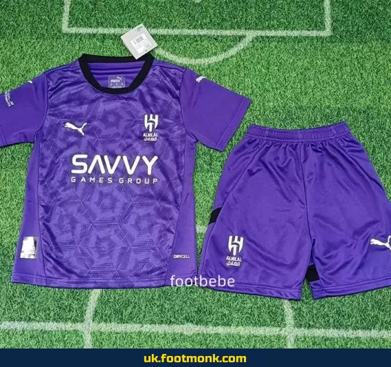 Al-Hilal Saudi Kids' Jersey 2024-2025 Third Violet.