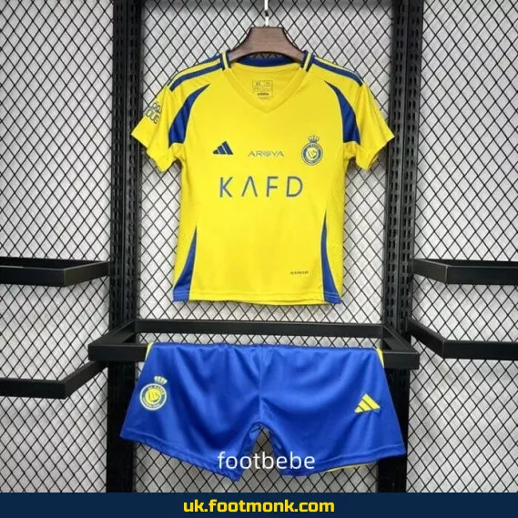 Al-Nassr Kids Home Jersey 2024-2025 yellow.