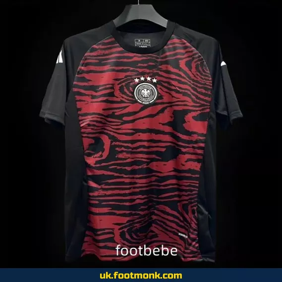 Germany 2024 pre-match jersey black red.