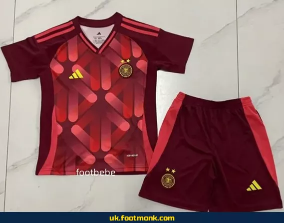 Germany away red kids jersey 2025.