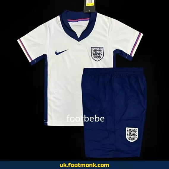 England home white kids' jersey Euro 2024.