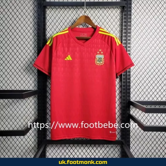 Argentina 3-star goalkeeper jersey 2022 2023 red.