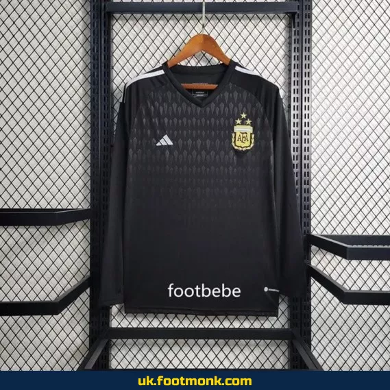 Argentina jersey 3 stars 2023 2024 black long sleeve.