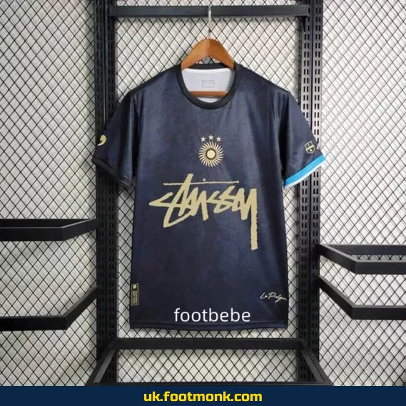 Argentina jersey La Pulga Stussy 2024 black.