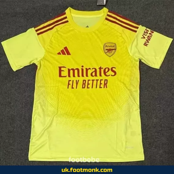 Arsenal goalkeeper jersey 2025 2026 yellow.
