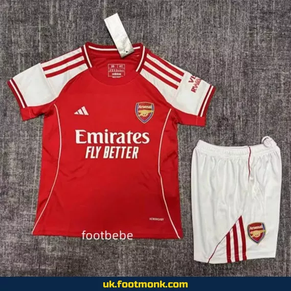 Arsenal home jersey for kids 2025-2026.