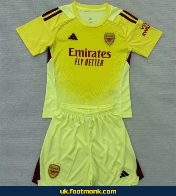 Arsenal Kids Jersey 2025 2026 yellow.