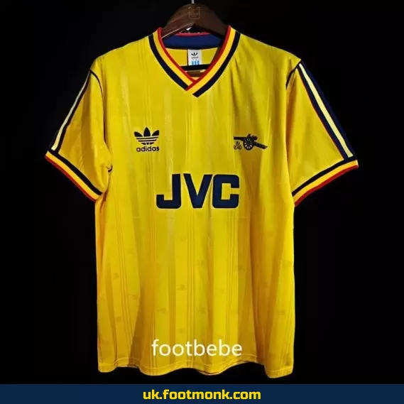 Arsenal away yellow vintage jersey 1986 1988.
